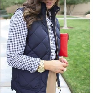 J.Crew navy quilted puffer vest
